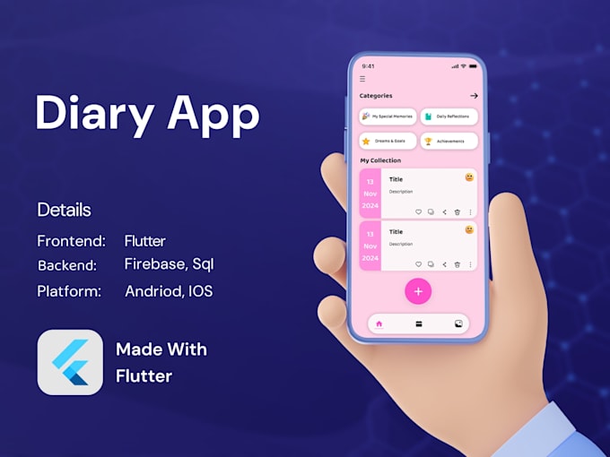 do mobile app flutter developer, create android ios app building flutter bug fix