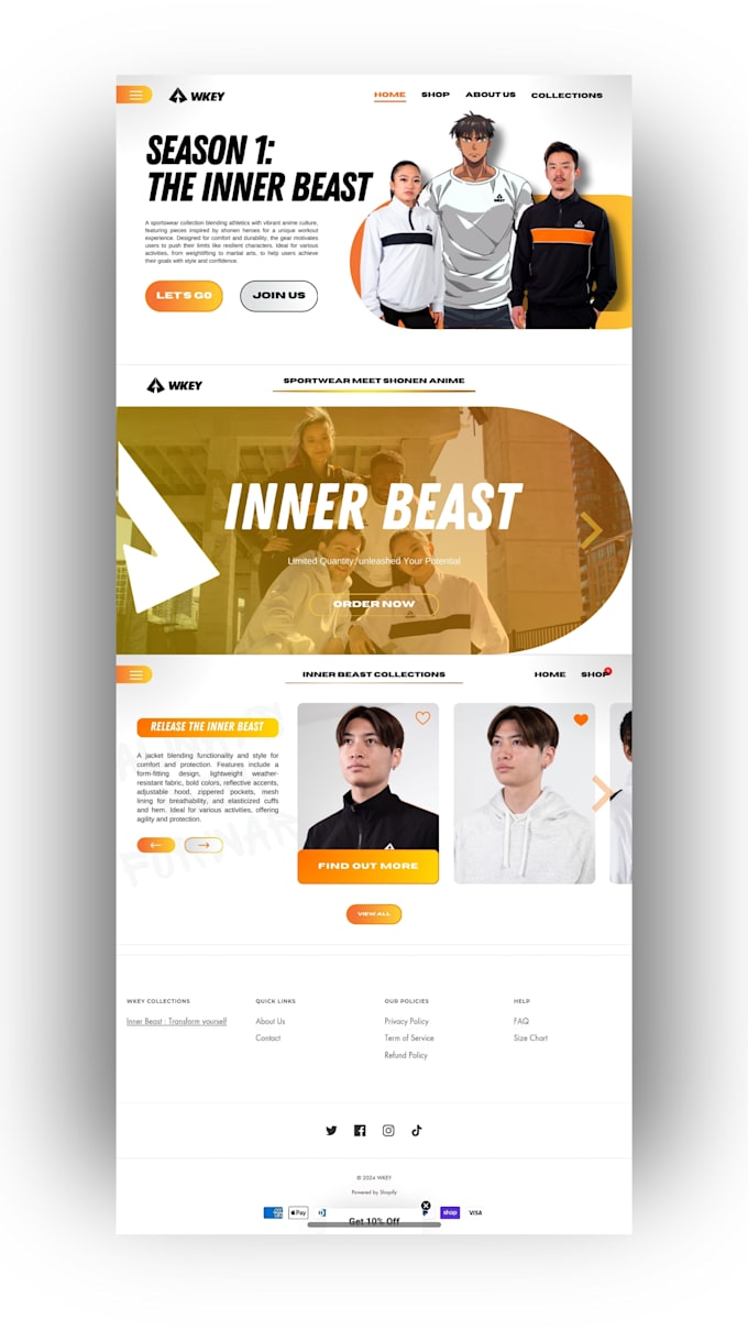 create unique and affordable shopify website or store