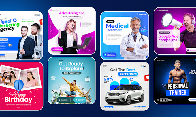 design social media posts, instagram post, facebook ads post, carousel design