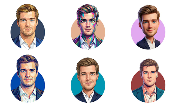 draw portrait avatar cartoon from photo in 24h