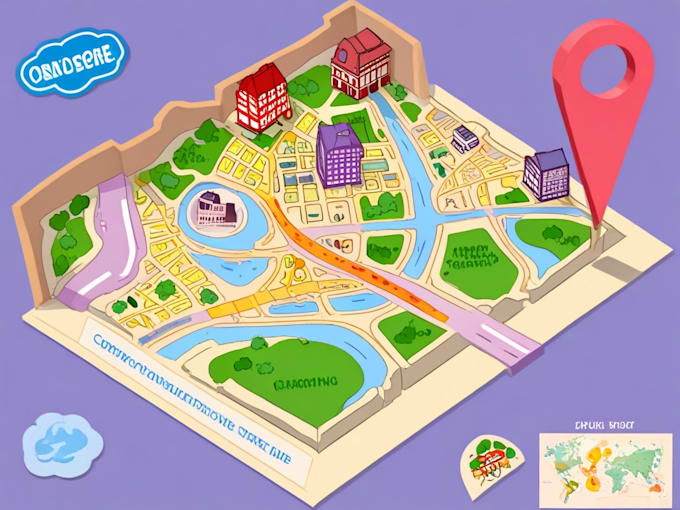 create map illustration vector complete with detail