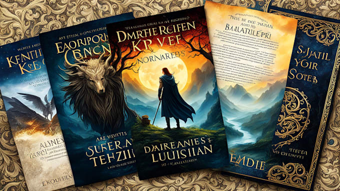 make dp book cover design, fantasy book cover