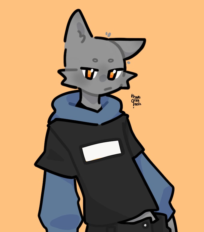 draw your character in my cute cartoon simple art style