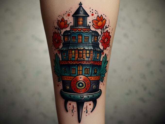 create old school or traditional tattoo design