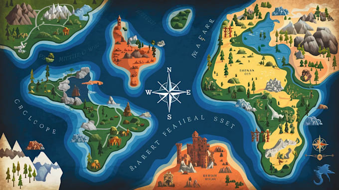 create a high quality fantasy map