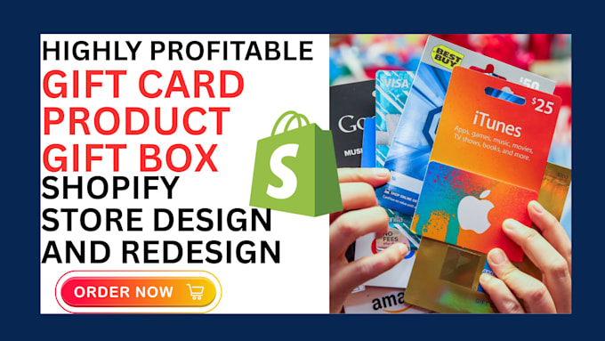 build profitable gift card shopify dropshipping store gift card website
