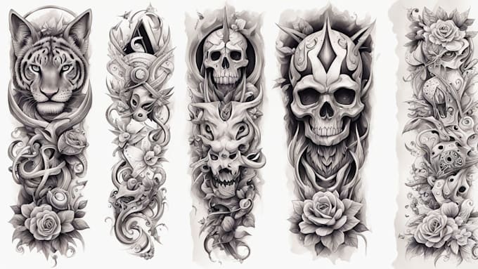 create custom tattoo design, tattoo sleeve