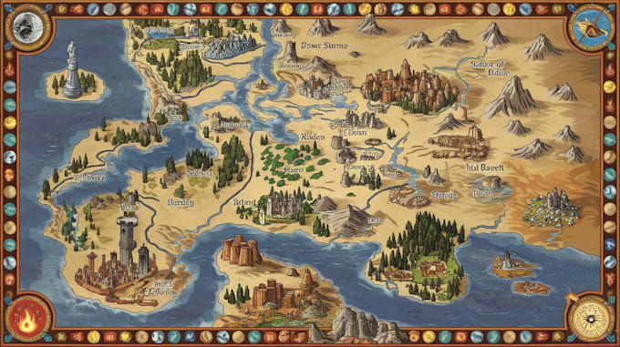 make a high quality fantasy map