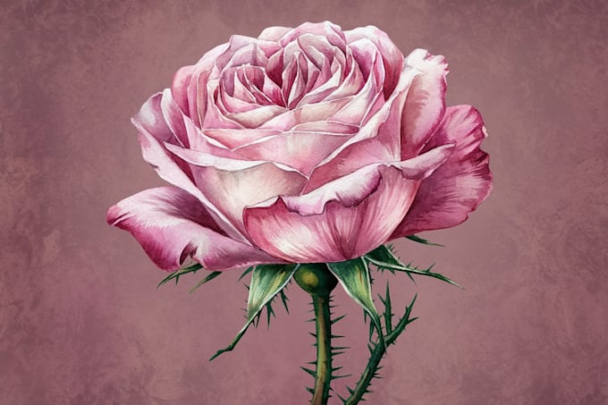 do a watercolor botanical illustration