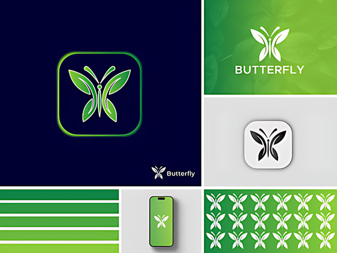 design modern and luxury butterfly logo