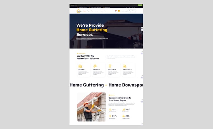 design gutter installation website siding website roofing website