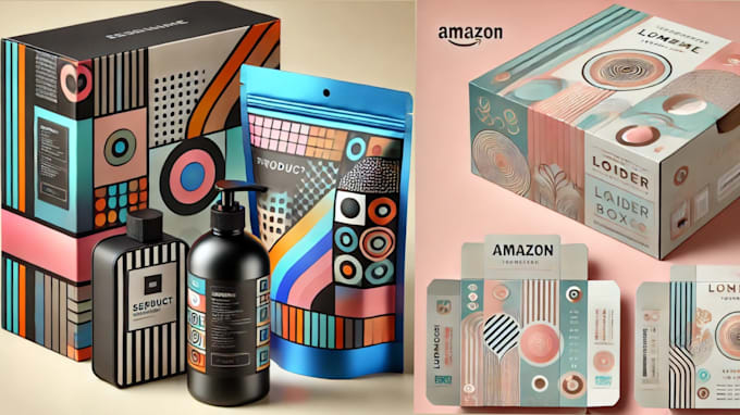 do product packaging design, box design, amazon package, pouch label, mailer box