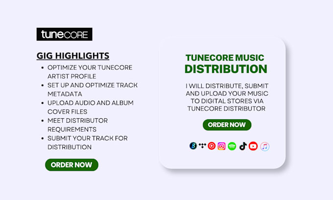distribute, upload and submit your music to digital stores using tunecore