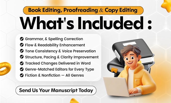 do book editing, proofreading, and copy editing for your manuscript