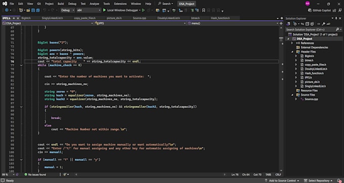 code projects, assignments, and games in cpp, c, python etc
