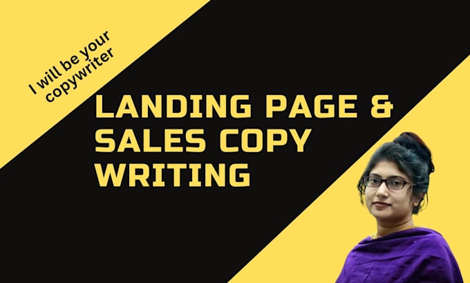 be your copywriter for sales and landing page