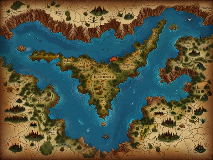 draw a map of your fantasy map illustration