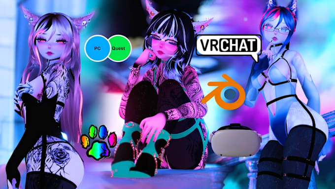 design custom vrchat avatar commission furry anime vrc model