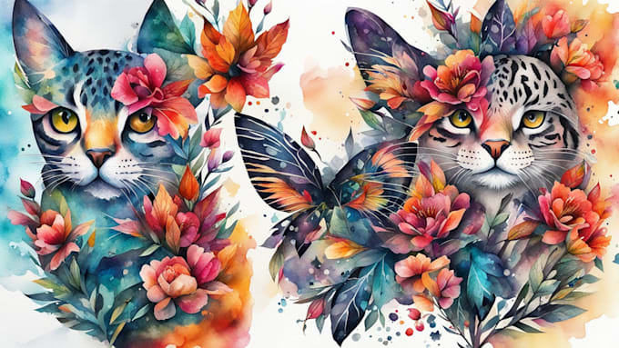 draw watercolor tattoo design