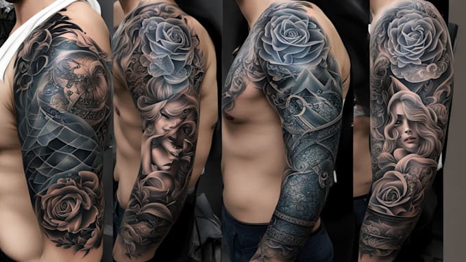 create professional realistic tattoo design