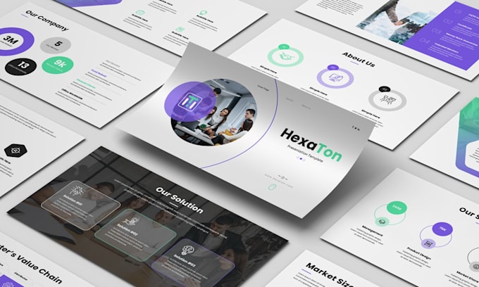 design modern powerpoint presentation and pitch deck
