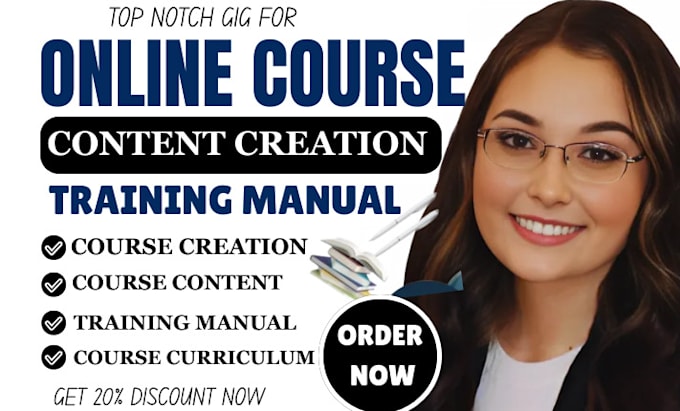 create ebook online course creation course content  training manual lesson plan