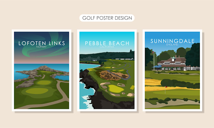 do golf poster for any place you want