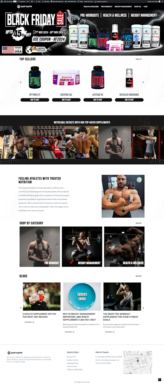 create your desired website in wordpress