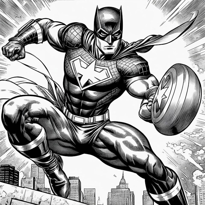 draw superhero action comic