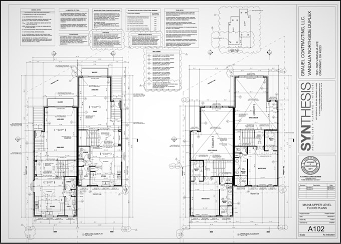 draw architectural plans, blueprints and permit drawings