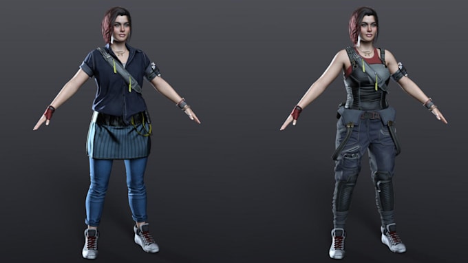 Generate 3d game character,2d to 3d human portrait,ue5 control rig,g8 ...