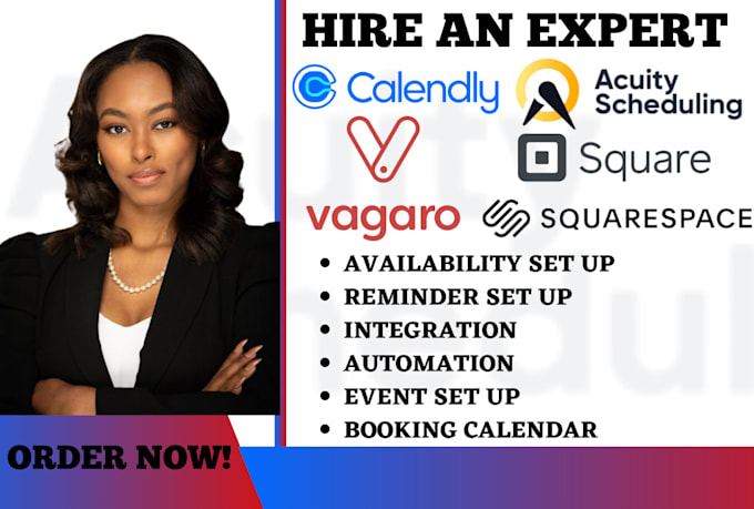 Setup calendly acuity scheduling square vagaro online appointment