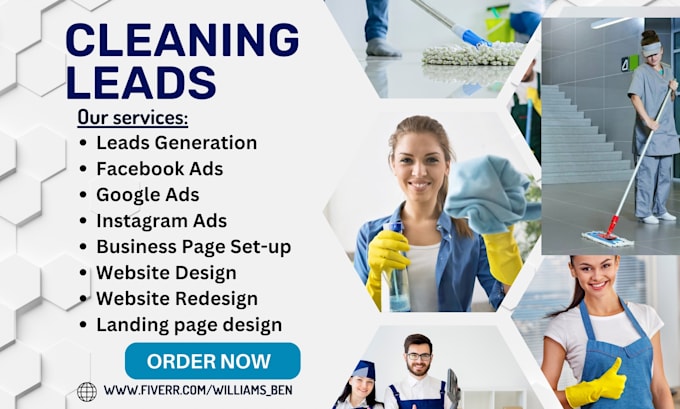 Generate commercial cleaning leads, office cleaning leads, house ...