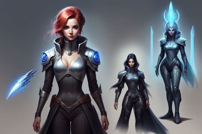 draw fantasy or sci fi concept character