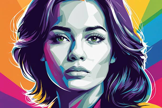 draw an unique wpap pop art portrait
