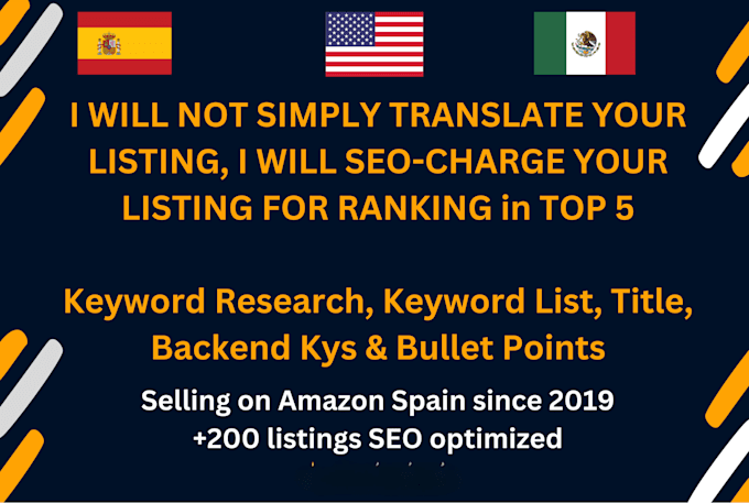 do SEO optimization for spanish amazon listing for amazon spain and mexico