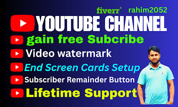create youtube channel with logo and banner increase subcribe help to monetize