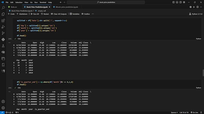 do data analysis, machine learning models with python