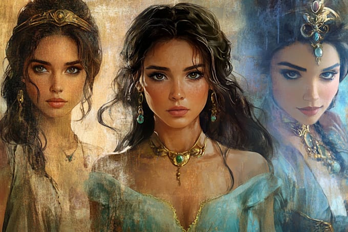 draw your portrait or charater in disney style