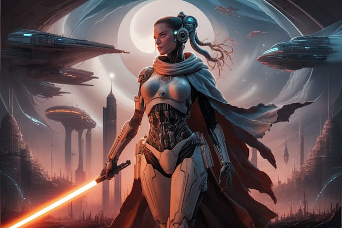 create star wars and sci fi illustration