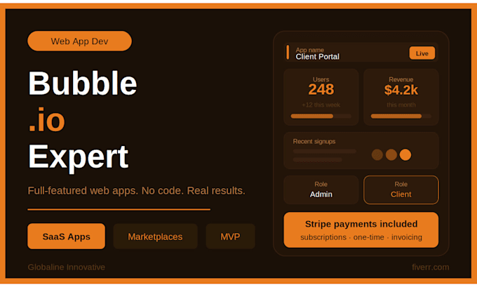 build your bubble io web app mvp with workflows and user roles