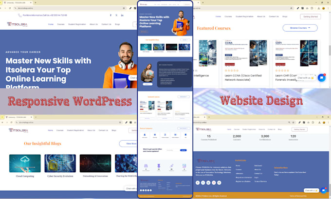 do wordpress website design and redesign with responsive