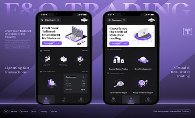 develop high performance fintech mobile app for android, ios and website