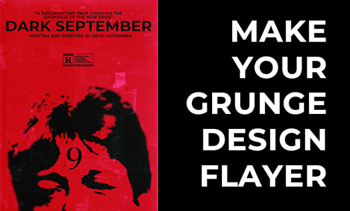 make your grunge design flayer or poster