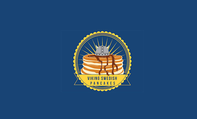 design unique viking pancakes logo