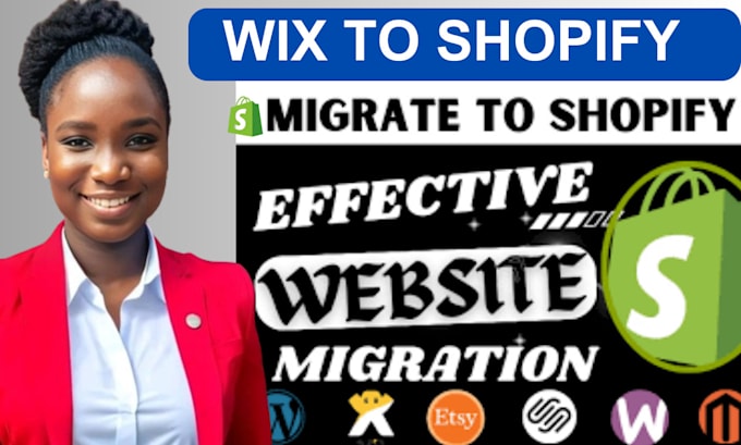migrate, convert clone edit duplicate wix website to shopify store