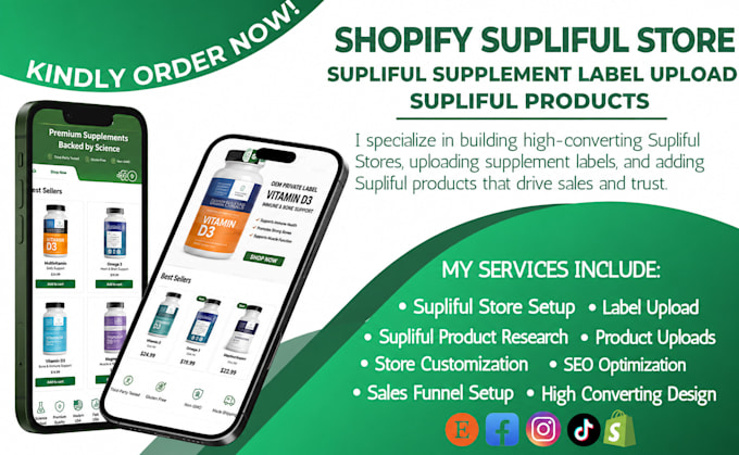 shopify supliful store, supliful supplement label upload, supliful products