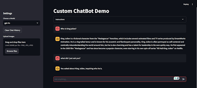 create an ai website platform with chatgpt and custom data