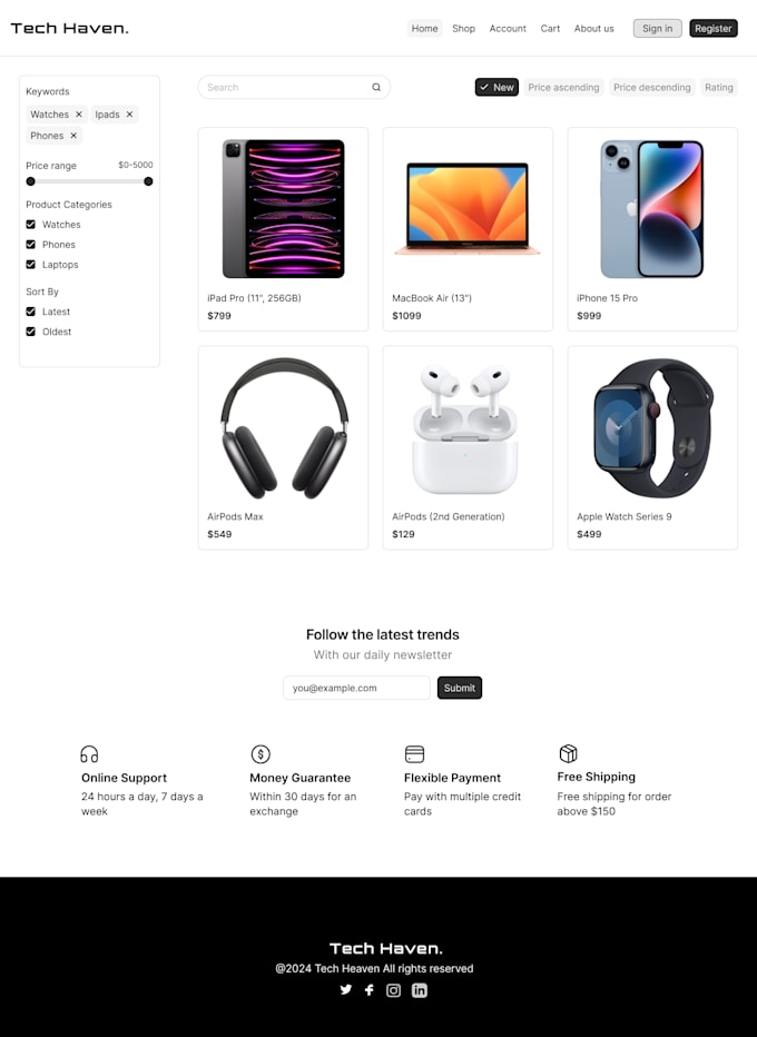 design a professional shopify website