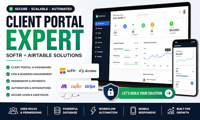 airtable database airtable automation softr io webapp softr website